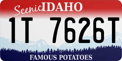 ID license plate 1T7626T