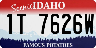 ID license plate 1T7626W