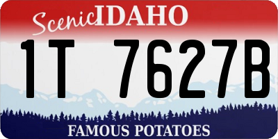 ID license plate 1T7627B
