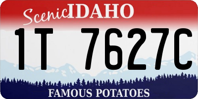 ID license plate 1T7627C