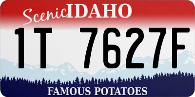 ID license plate 1T7627F