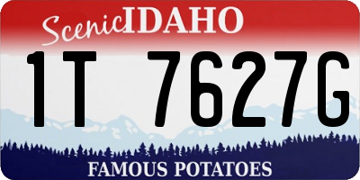 ID license plate 1T7627G