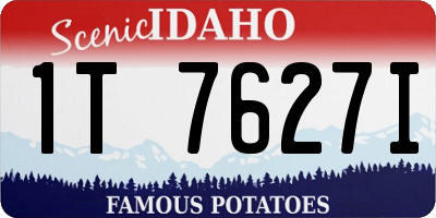 ID license plate 1T7627I
