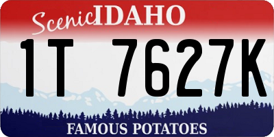 ID license plate 1T7627K
