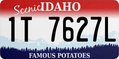 ID license plate 1T7627L