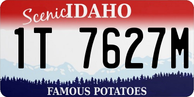 ID license plate 1T7627M