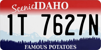 ID license plate 1T7627N