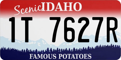 ID license plate 1T7627R
