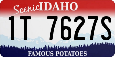 ID license plate 1T7627S