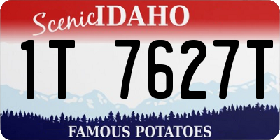 ID license plate 1T7627T