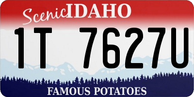 ID license plate 1T7627U
