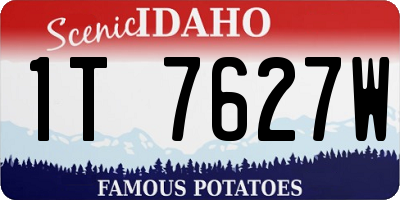 ID license plate 1T7627W