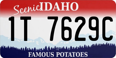 ID license plate 1T7629C