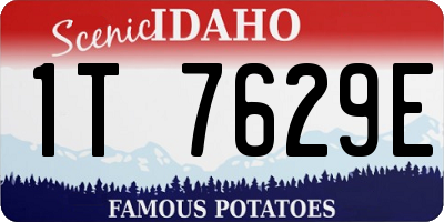 ID license plate 1T7629E