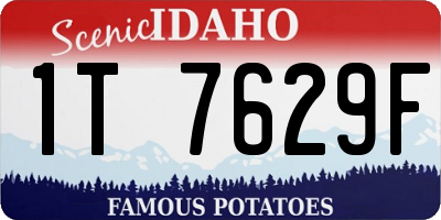 ID license plate 1T7629F