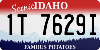 ID license plate 1T7629I