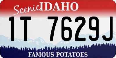 ID license plate 1T7629J