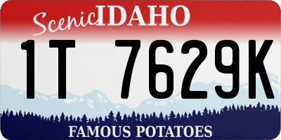 ID license plate 1T7629K