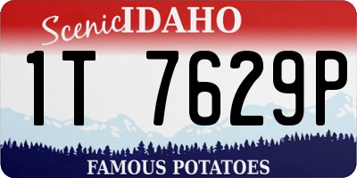 ID license plate 1T7629P