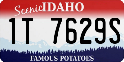 ID license plate 1T7629S