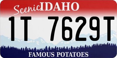 ID license plate 1T7629T