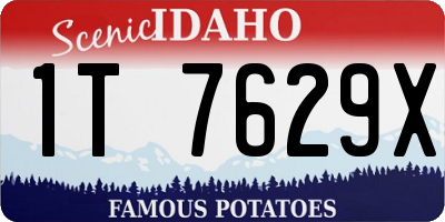 ID license plate 1T7629X