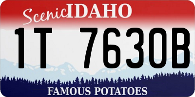 ID license plate 1T7630B