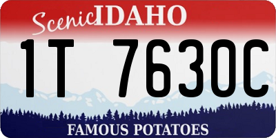 ID license plate 1T7630C
