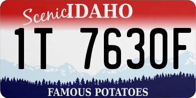 ID license plate 1T7630F