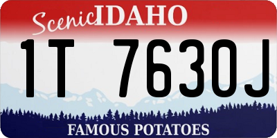 ID license plate 1T7630J