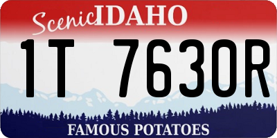 ID license plate 1T7630R