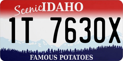 ID license plate 1T7630X