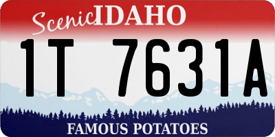 ID license plate 1T7631A
