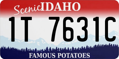 ID license plate 1T7631C