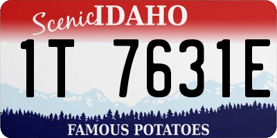 ID license plate 1T7631E