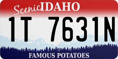 ID license plate 1T7631N