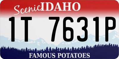 ID license plate 1T7631P