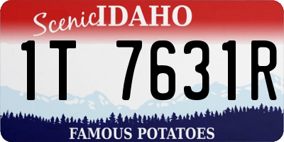 ID license plate 1T7631R