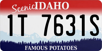 ID license plate 1T7631S