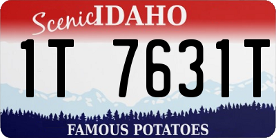 ID license plate 1T7631T