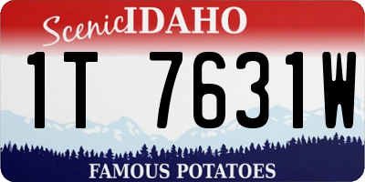ID license plate 1T7631W
