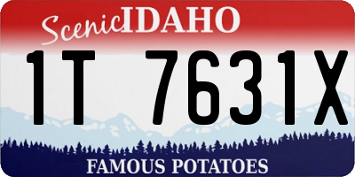 ID license plate 1T7631X