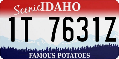 ID license plate 1T7631Z