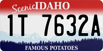 ID license plate 1T7632A