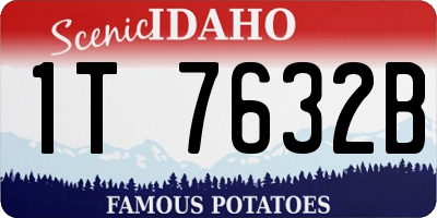 ID license plate 1T7632B