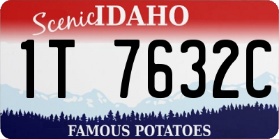 ID license plate 1T7632C