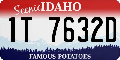 ID license plate 1T7632D