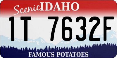 ID license plate 1T7632F