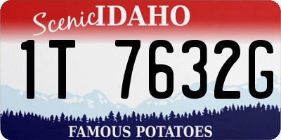ID license plate 1T7632G