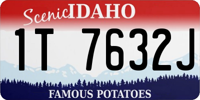 ID license plate 1T7632J